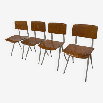 Dutch Result Chairs by Friso Kramer for Ahrend De Cirkel, 1960s, Set of 4
