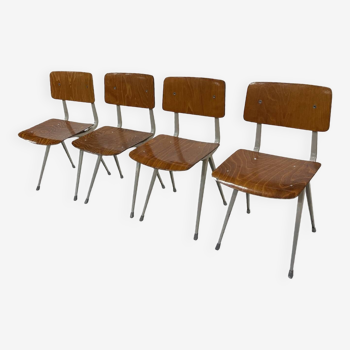 Chaises Result par Friso Kramer pour Ahrend De Cirkel, Pays-Bas, 1960s, Set de 4