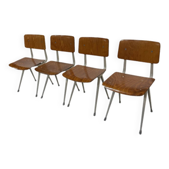 Dutch Result Chairs by Friso Kramer for Ahrend De Cirkel, 1960s, Set of 4