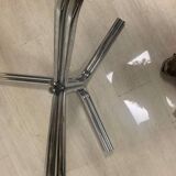 Table verre acier