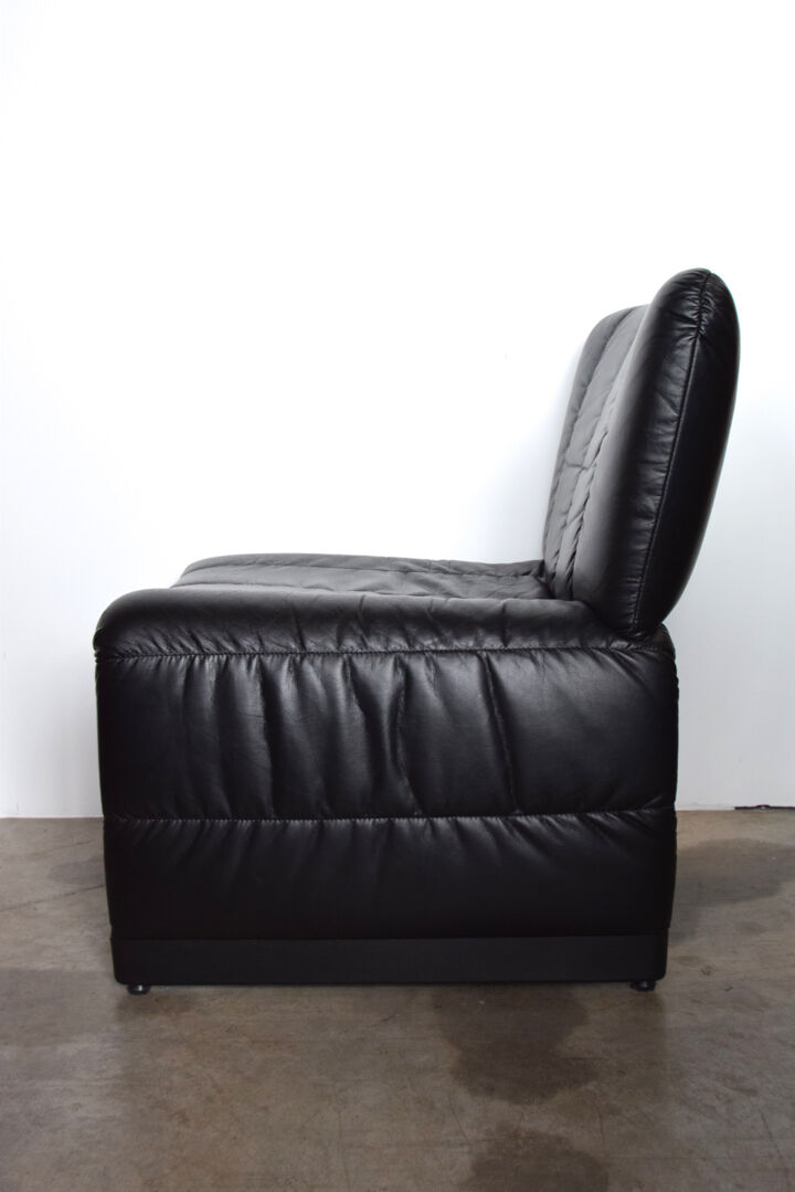 Fauteuil skaï vintage 1970