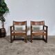 Ensemble de 2 fauteuils brutalistes de Biosca, Espagne, années 1950