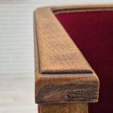 1950s, Danish armchair, original condition, furniture velour, beech wood.
