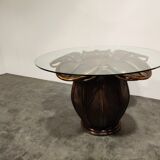 Vingtage bamboo dining table, 1970s