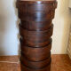 Massive brutalist wooden stool