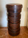 Massive brutalist wooden stool