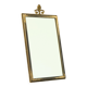 Louis XVI neoclassical mirror in patinated brass, 1960s