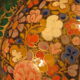 Round Pumpkin-Shaped Box in Painted Papier-Mâché