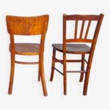 Set of 4 mismatched bistro chairs