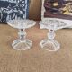 Set of 2 vintage crystal candle holders