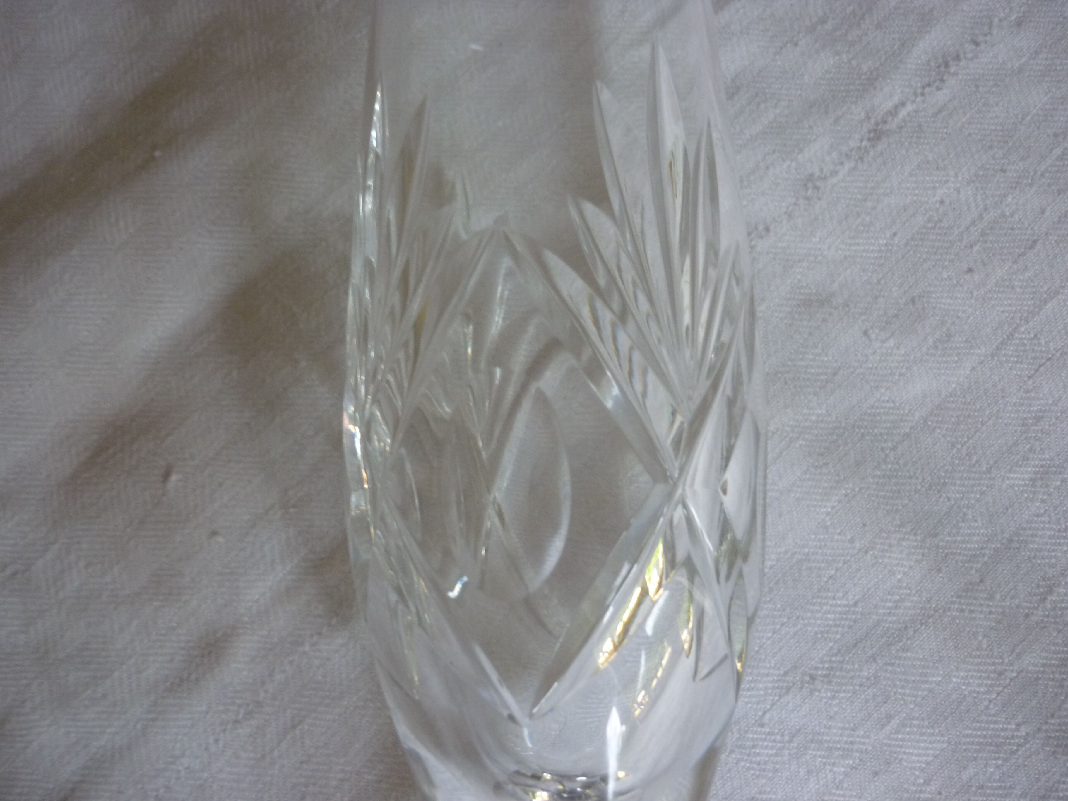 5 flutes with cut crystal champagne