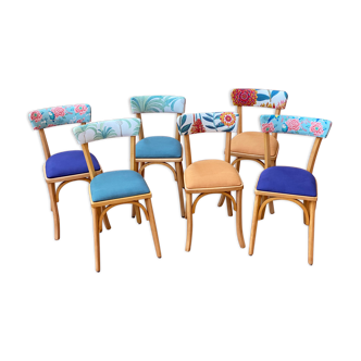 Suite of 6 vintage chairs