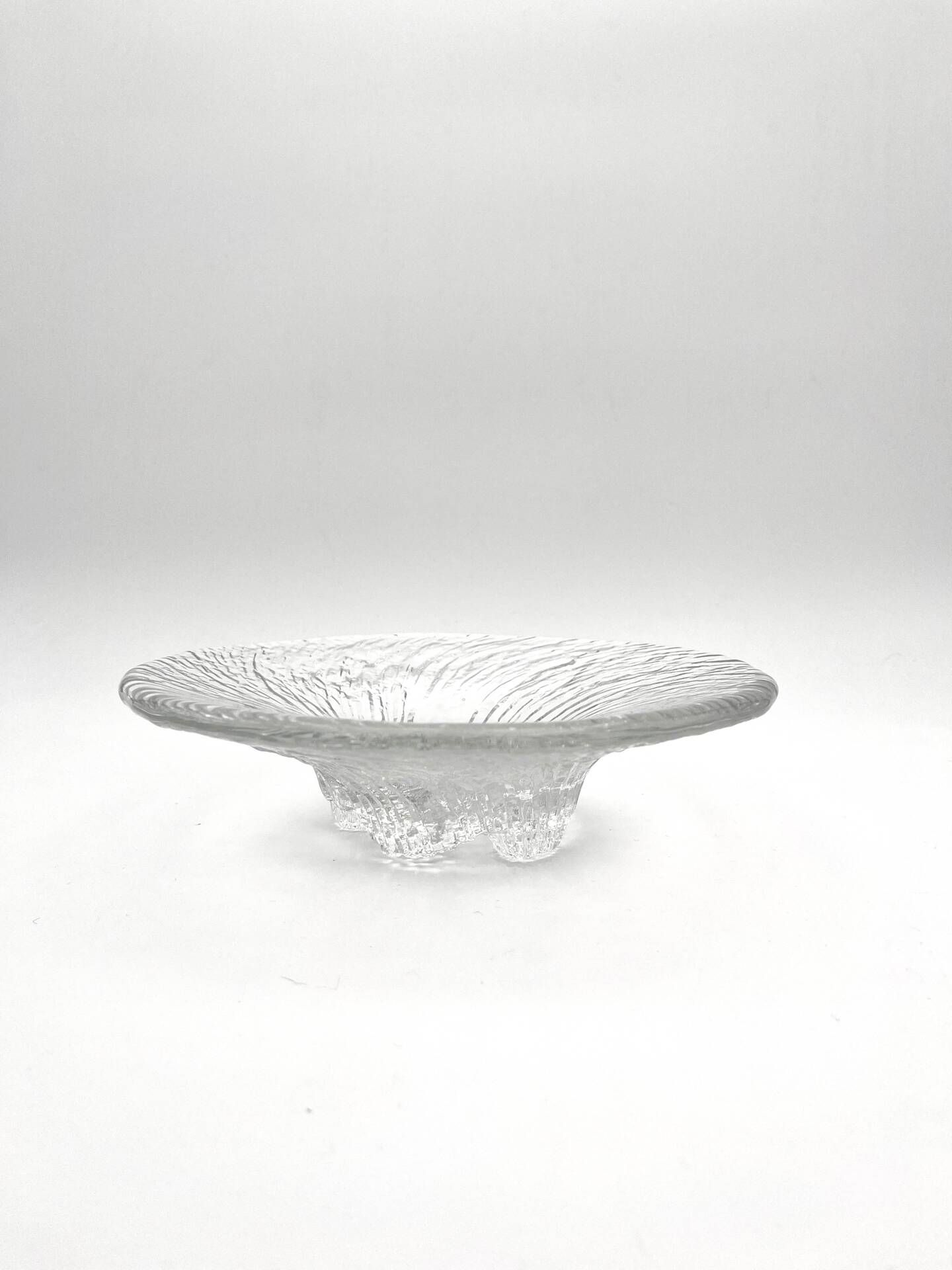 Coupe Tapio Wirkkala Iittala Avanti Crystal Givre Brutalist 25cm