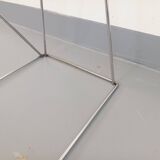 Bureau en verre fumé et métal chromé, années 70