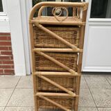 Vintage rattan chiffonier