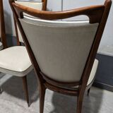 Set of 4 vintage one-piece chairs