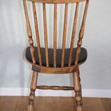 3 BAUMANN Tacoma chairs black faux leather dark beech