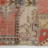 5x8 Neutral Red Beige Oushak Patchwork Rug 245x168Cm