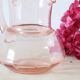 Antique pink glass pitcher