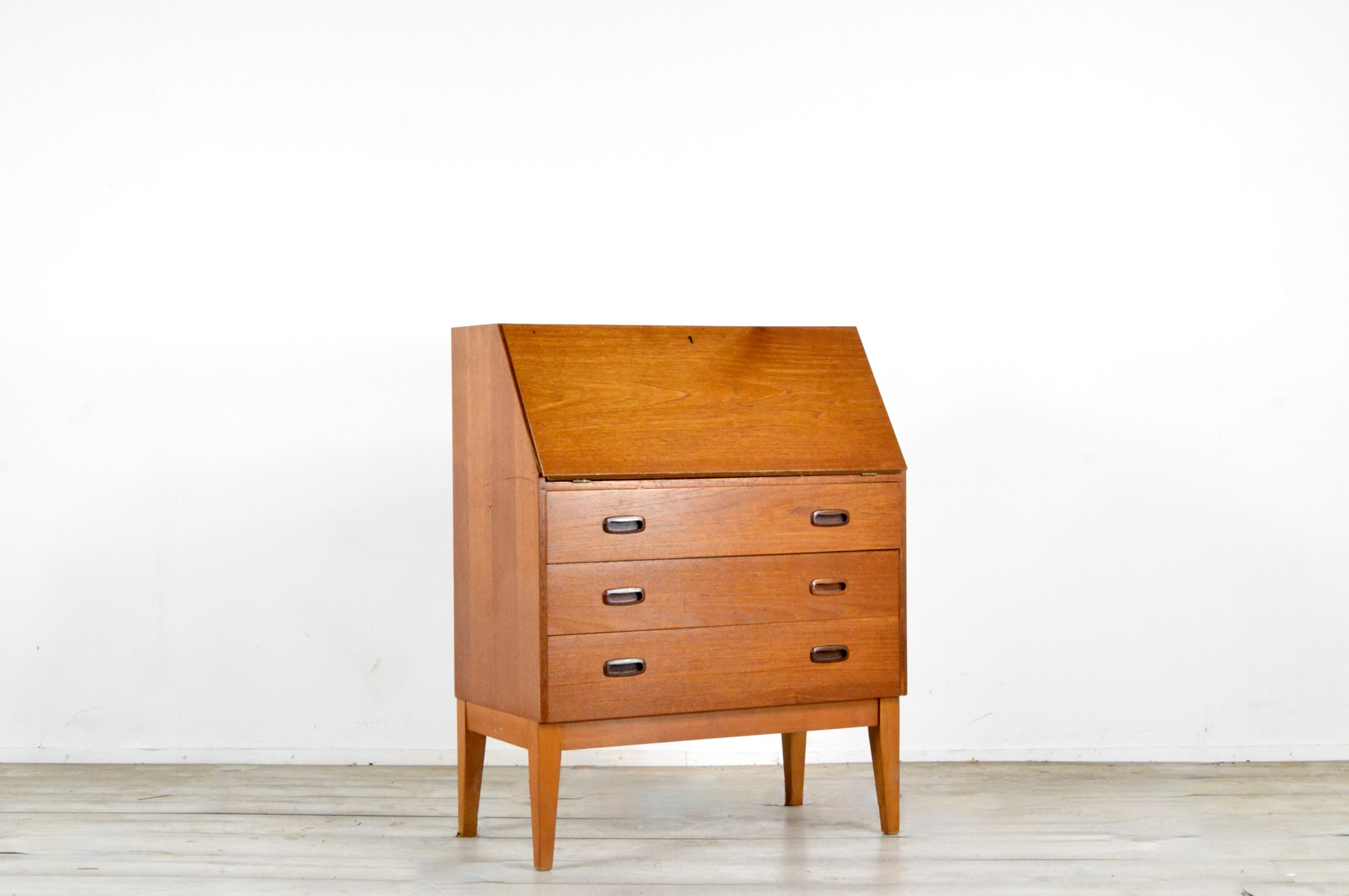 Midcentury Bureau / Desk / Cabinet In Teak. Vintage / Modern / Danish Style
