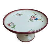 Antique compote dish Sarreguemines – Strasbourg model – floral decoration