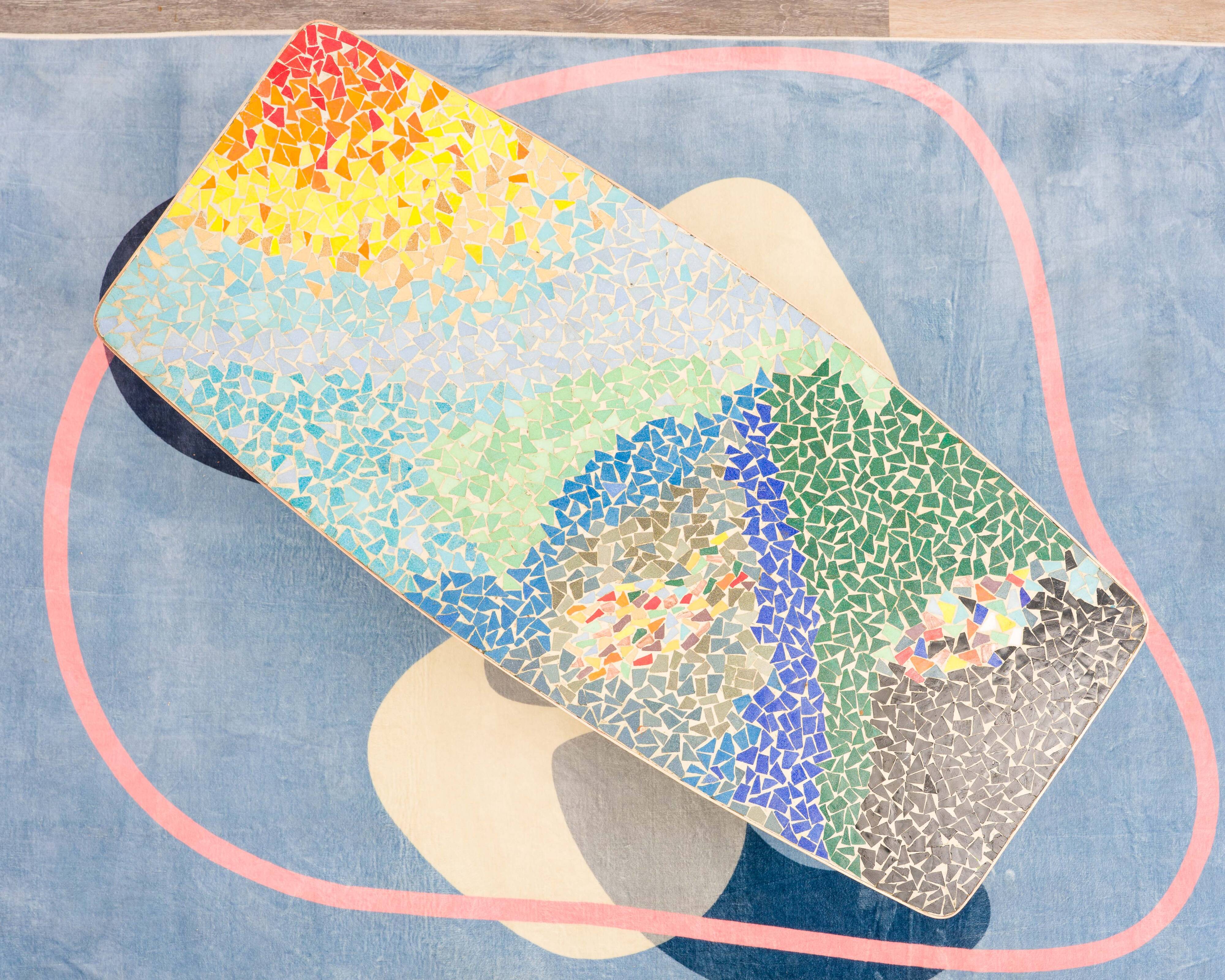 1950s coffee table. Berthold Müller, mosaic workshop, Oerlings