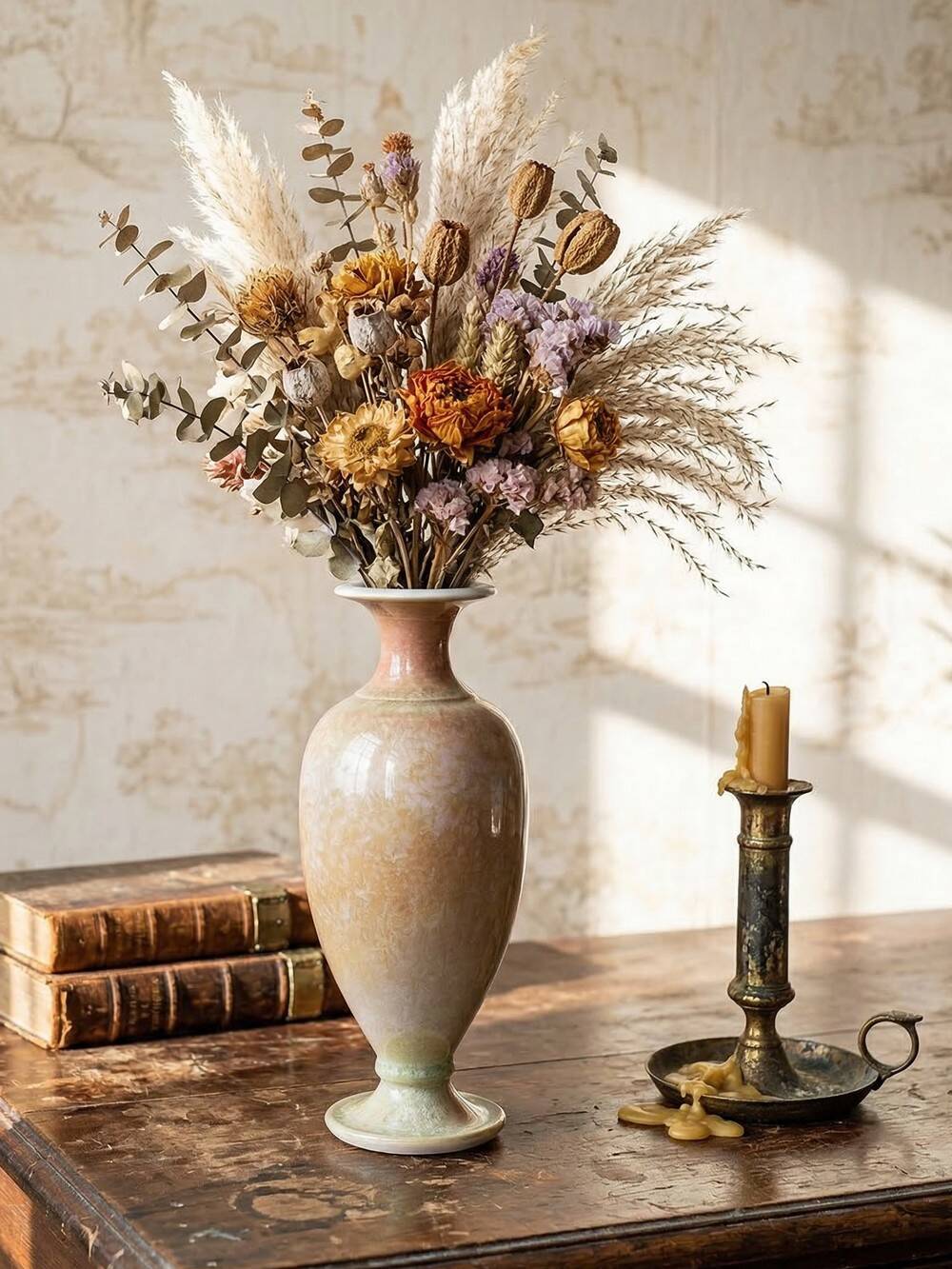 Baluster vase, ceramic with crystalline glaze, Bernard Guipouy, Atelier du Bol Doré.