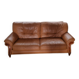 3-seater brown leather sofa Alberto Nieri