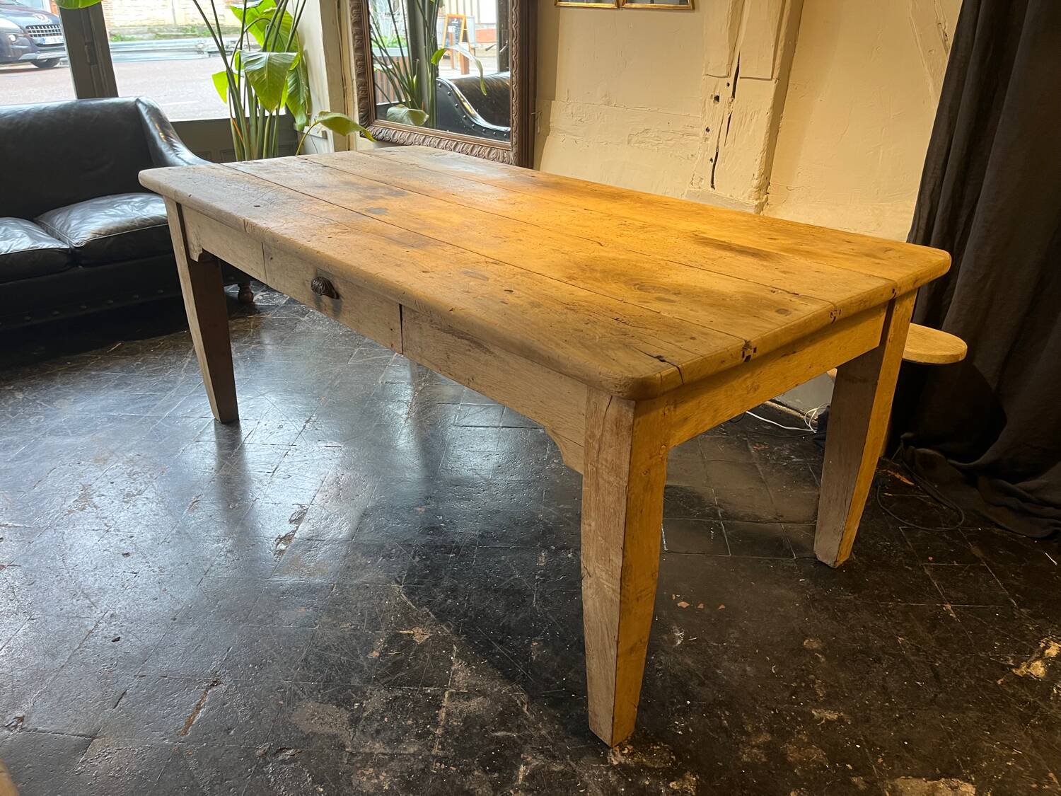Farmhouse table, 19th century.