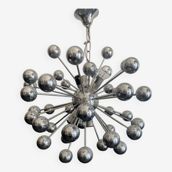 Vintage 1960 Sputnik chrome metal pendant light - 40 x 52 cm