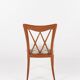 Set of 4 wooden and fabric chairs, circa 1940