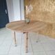 Table ronde à volet en noyer