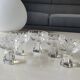 Lot of 5 Small Digestif/Liqueur Glasses. Cut Bohemian crystal. Floral.