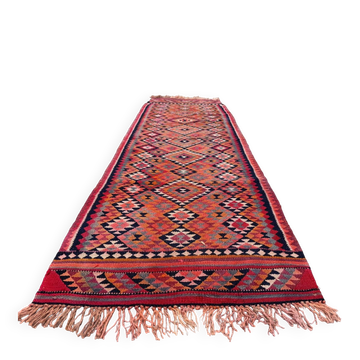 Couloir kilim étroit 83x255 cm shabby chic, vintage turc kelim 2571