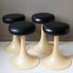 Lot of 2 tulip foot stools