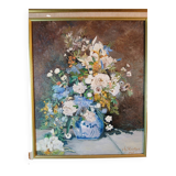 Floral still life 1988 – Karl-Heinz Stricker – vintage gilt frame