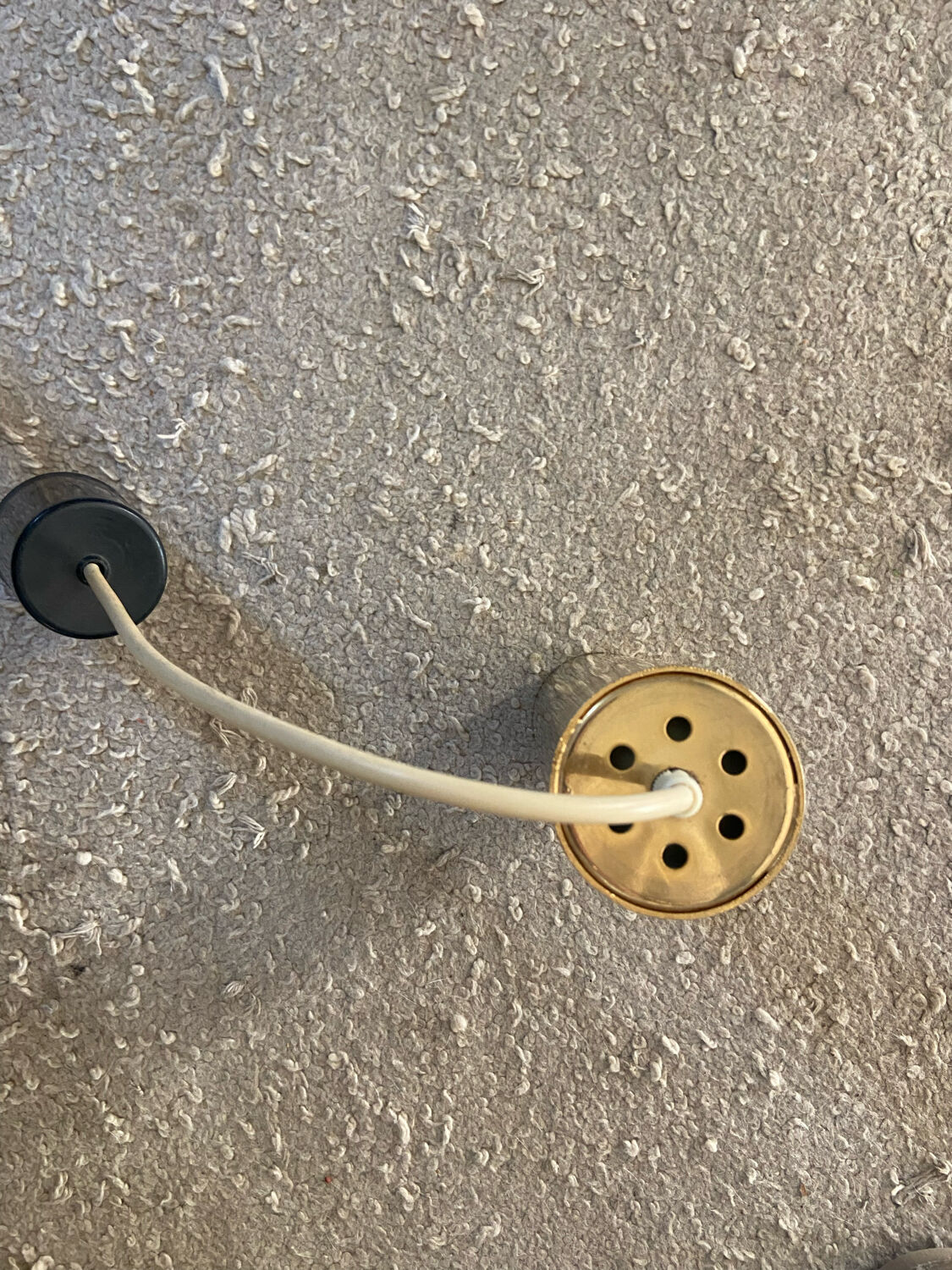 Vintage brass tube pendant light