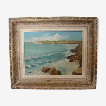 Bords de mer - huile sur toile