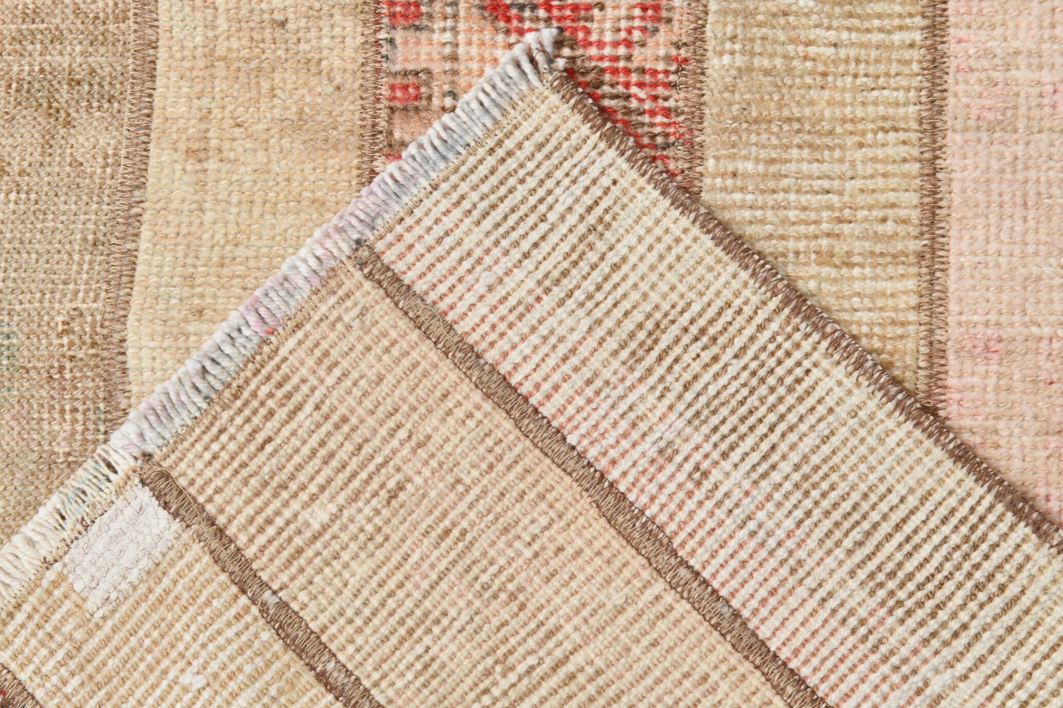 Tapis de couloir persan vintage beige