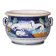 Italy early 20th century: Large cachepot or planter in glazed earthenware.