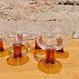 Suite of 6 water glasses 70s