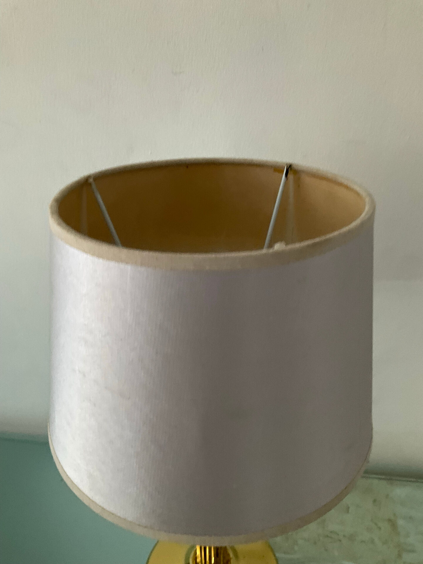 Vintage brass lamp from the 1970s.