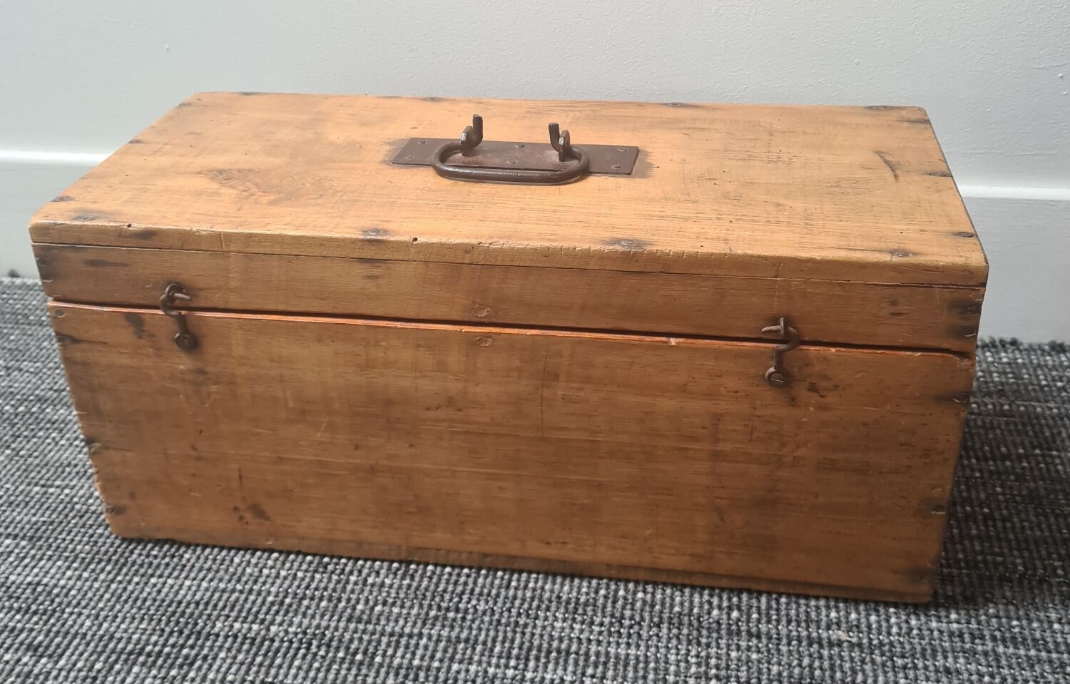 Large antique wooden box