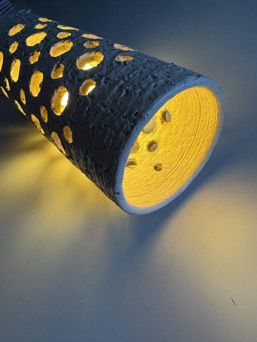 Danish chamotte wall sconce, 1960s