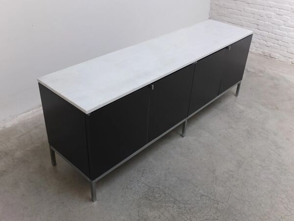 Enfilade noir et marbre par Florence Knoll pour Knoll, 1961