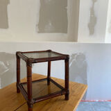 Vintage rattan side table