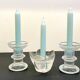 Bougeoirs cristal façon littala vintage