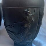 Pair of Art Deco vases Georges Le Feure (1868/1943) Glass paste Dancers