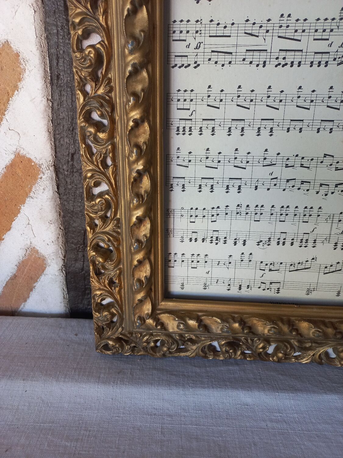 Golden frame secret shelf