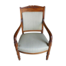 Empire chair padded green in noyer blond of the 19th siecle